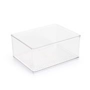 Mainstays Medium Clear Plastic Organizer Bin for Bathroom Storage