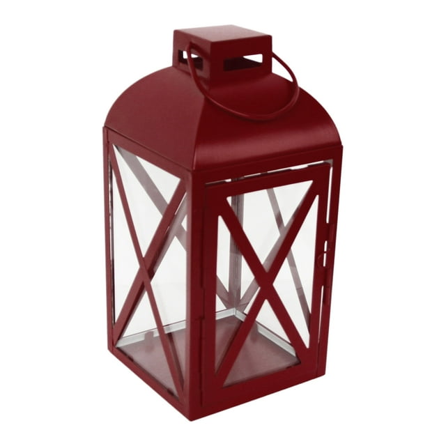 Mainstays Medium Red Metal Candle Holder Lantern