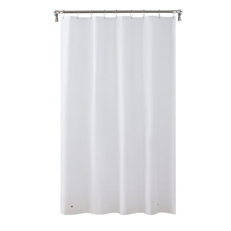 Mainstays Medium Weight PEVA Stall Sized Shower Curtain Liner, 54" x 78" – White