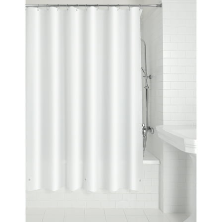 Mainstays Medium Weight PEVA Shower Curtain Liner, 70" x 71" – White