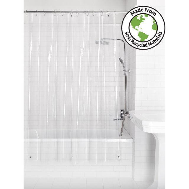 Mainstays Medium Weight PEVA Shower Liner Clear (30 recycled