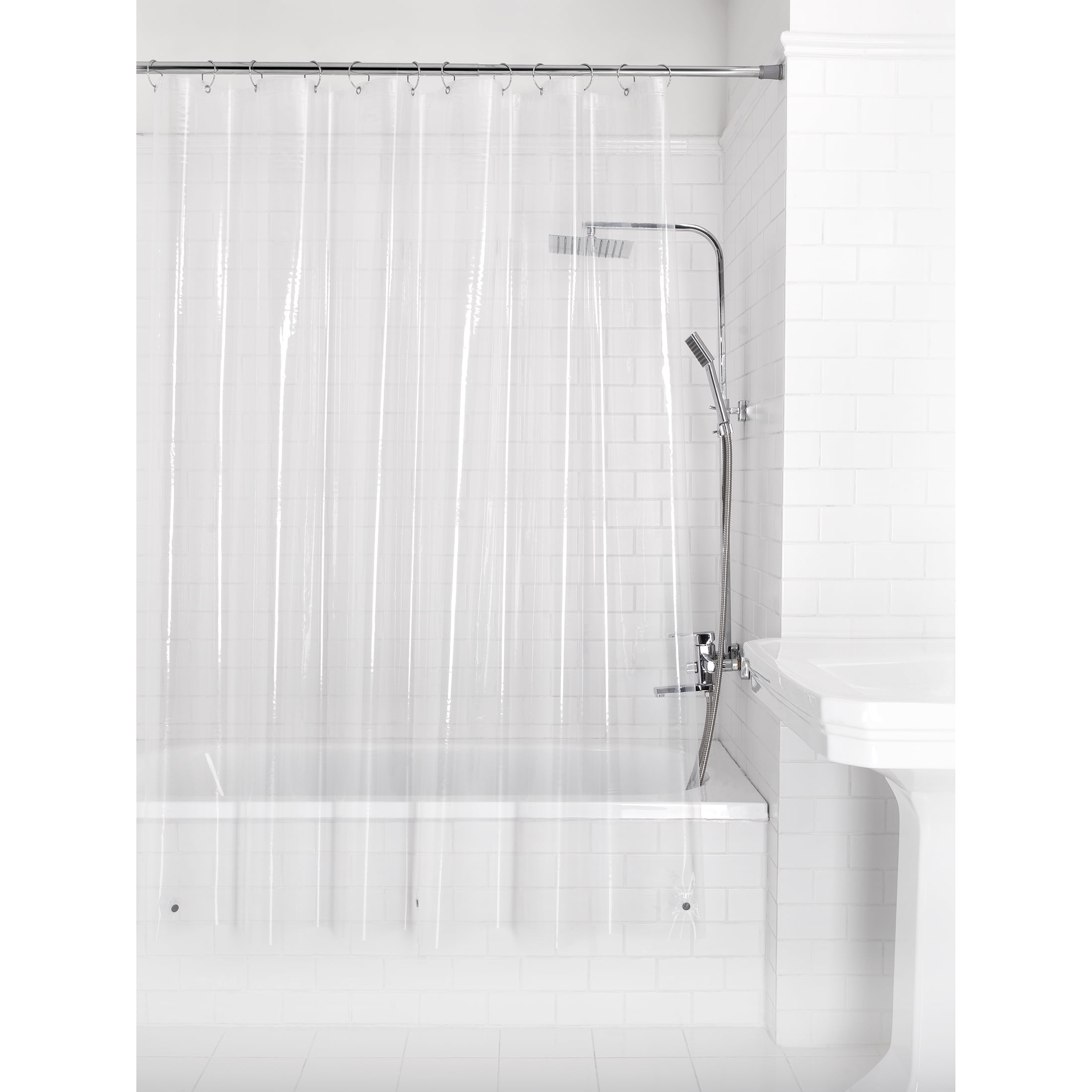 Mainstays Medium Weight PEVA Shower Liner, Clear