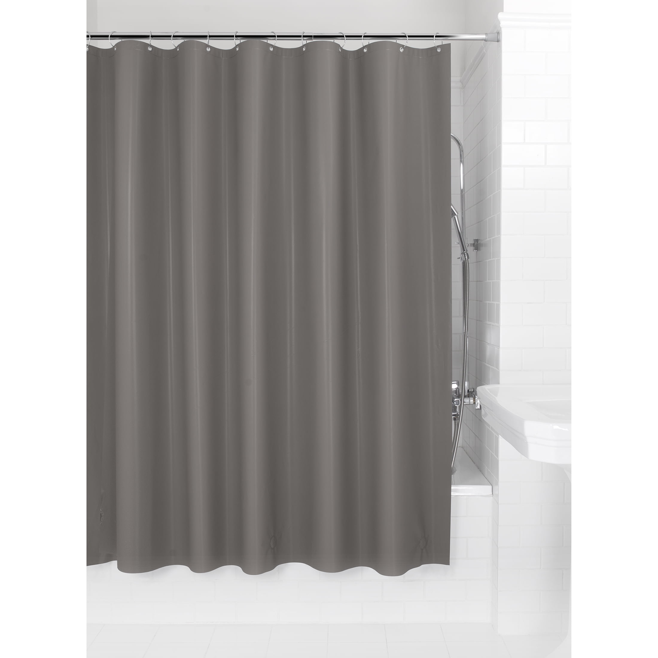 Mainstays Medium Weight Shower Liner Gray