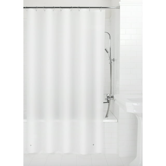 Mainstays Medium Weight Shower Liner, Stall 54" x 78" Frosty