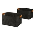 thumbnail image 1 of Mainstays Medium Woven Felt Basket, Dark Grey, Set of 2, 1 of 5
