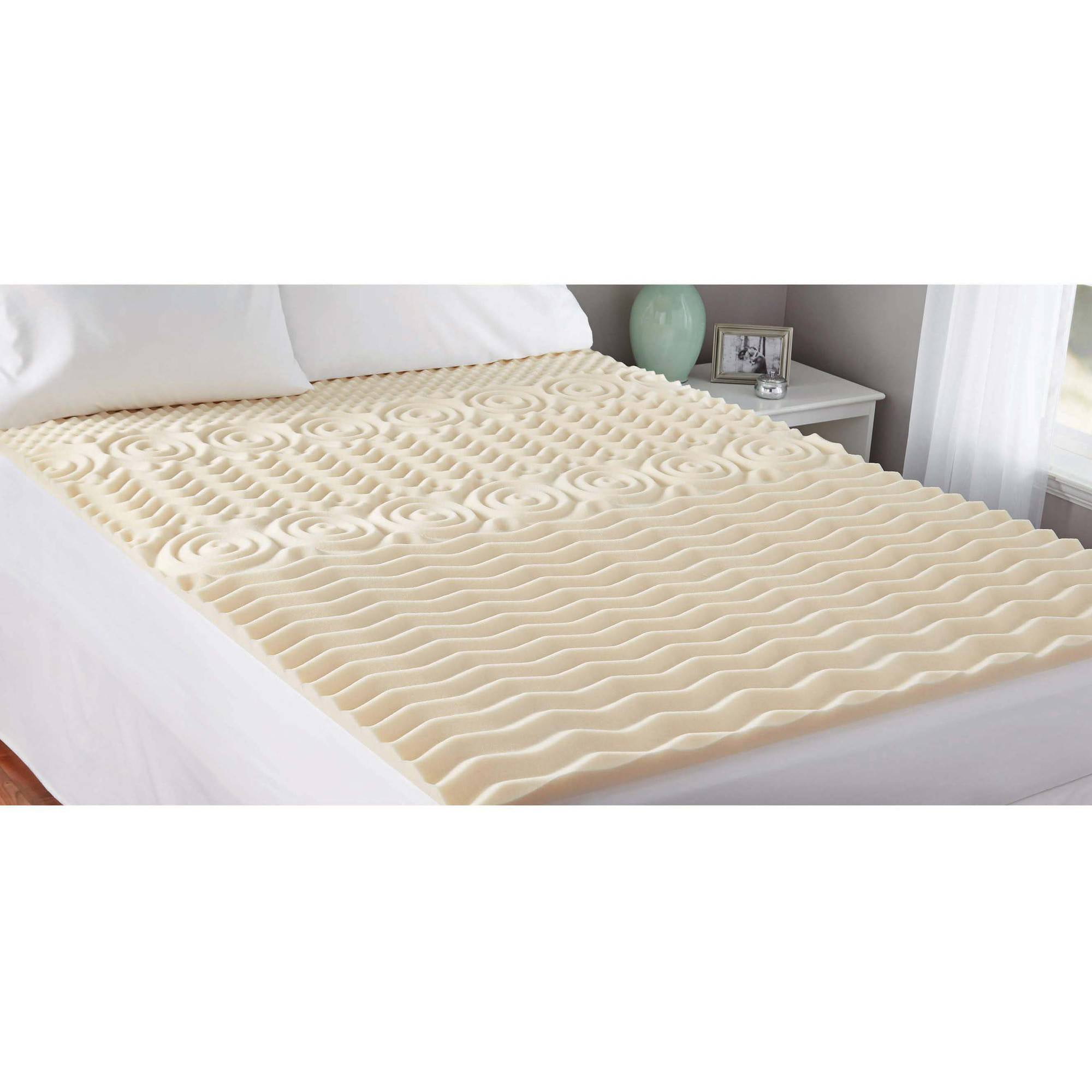 Mainstays Memory Foam 1.5" Zoned Mattress Topper, 1 Each, Queen