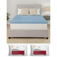 thumbnail image 1 of Mainstays 3" Memory Foam Mattress Topper, Queen with 2 Mainstays Memory Foam Cluster Pillows, 1 of 4
