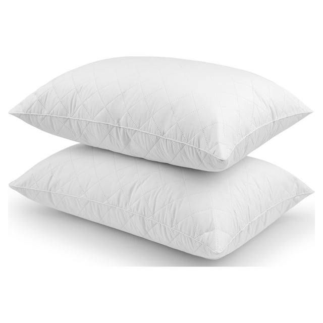 Mainstays Memory Foam Cluster Bed Pillow 2 Pack, Standard Queen, Foam