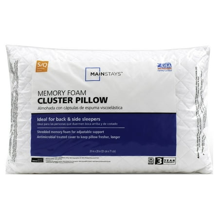 Mainstays Memory Foam Cluster Pillow