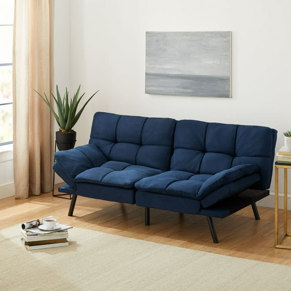 Mainstays Memory Foam Futon with 72" Blue