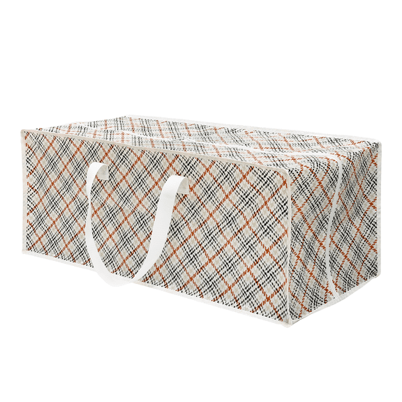 Mainstays Heavy Duty 20 Gallon Halloween Plaid Storage and Moving Bag with Dual Handles and Backpack Straps