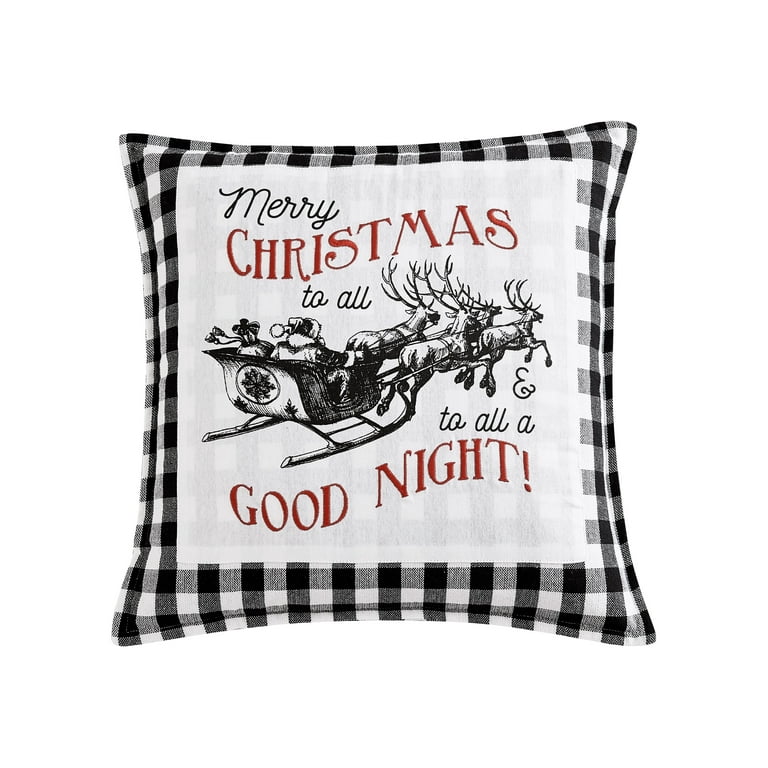 Mainstays Merry Christmas Good Night Decorative Throw Pillow 18 x18 Walmart