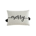 thumbnail image 1 of Mainstays, Merry Script Decorative Throw Pillow, Oblong, 14” x 20", Multi, 1 Pack, 1 of 4
