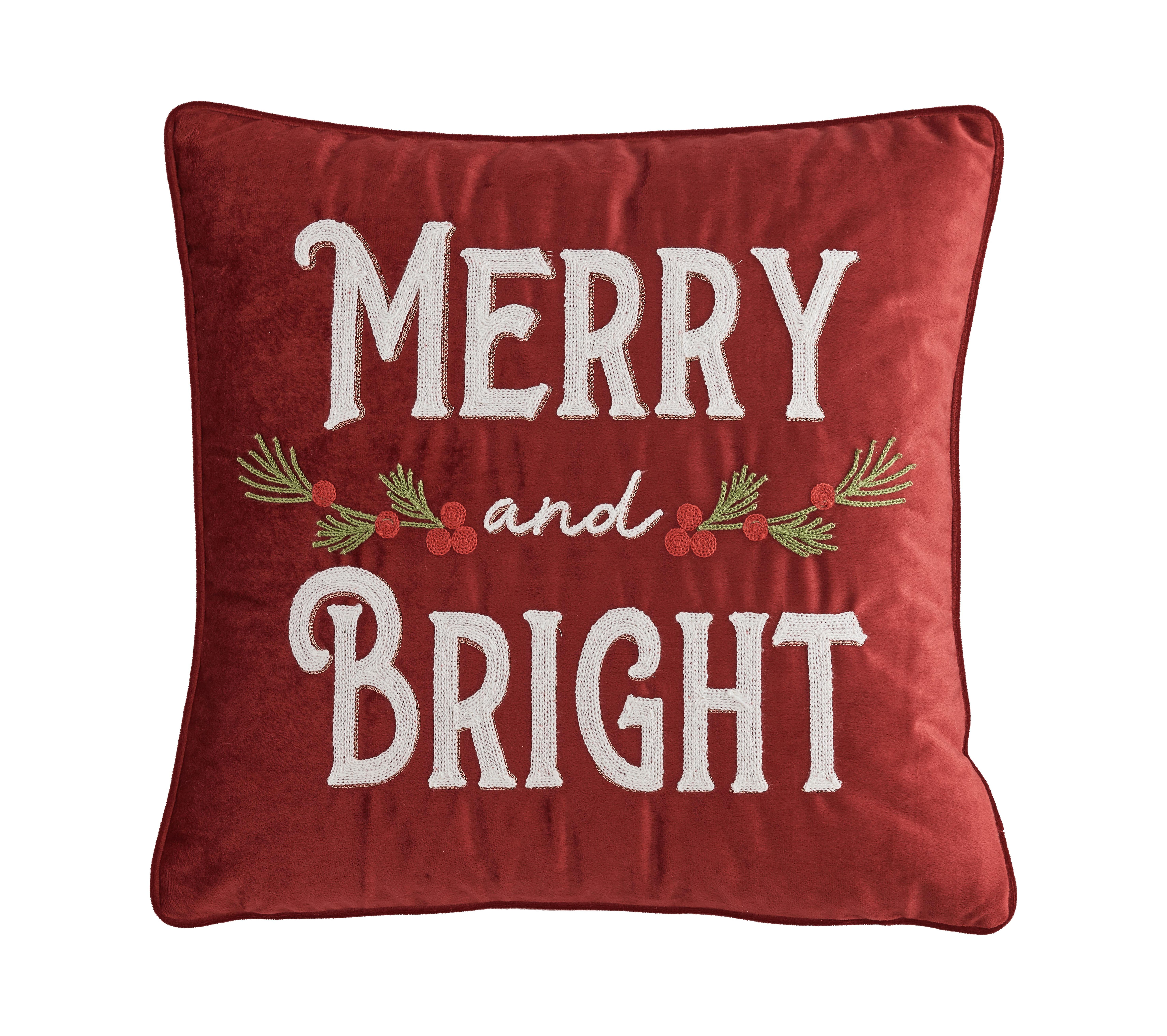 Mainstays Merry and Bright Decorative Throw Pillow, 18”x18” - image 1 of 4