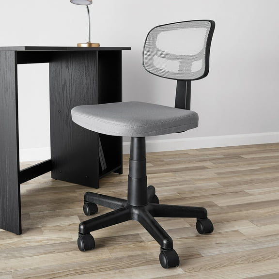 Mainstays Mesh Task Chair with Padded Seat, Teens and Adult, Gray/Gray