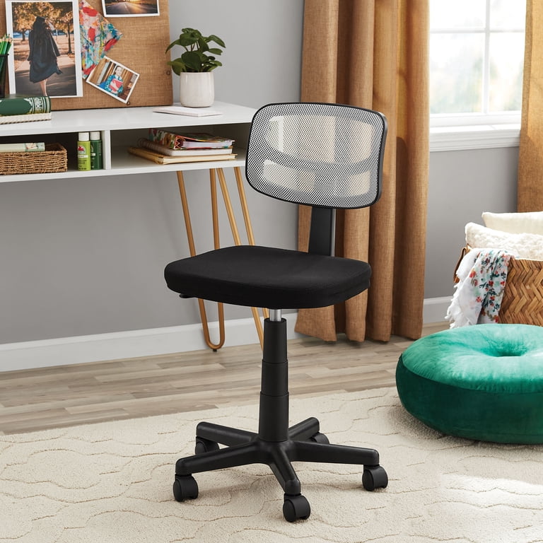 Mainstays MS33100049708WH Armless Height-Adjustable Low-Back Task