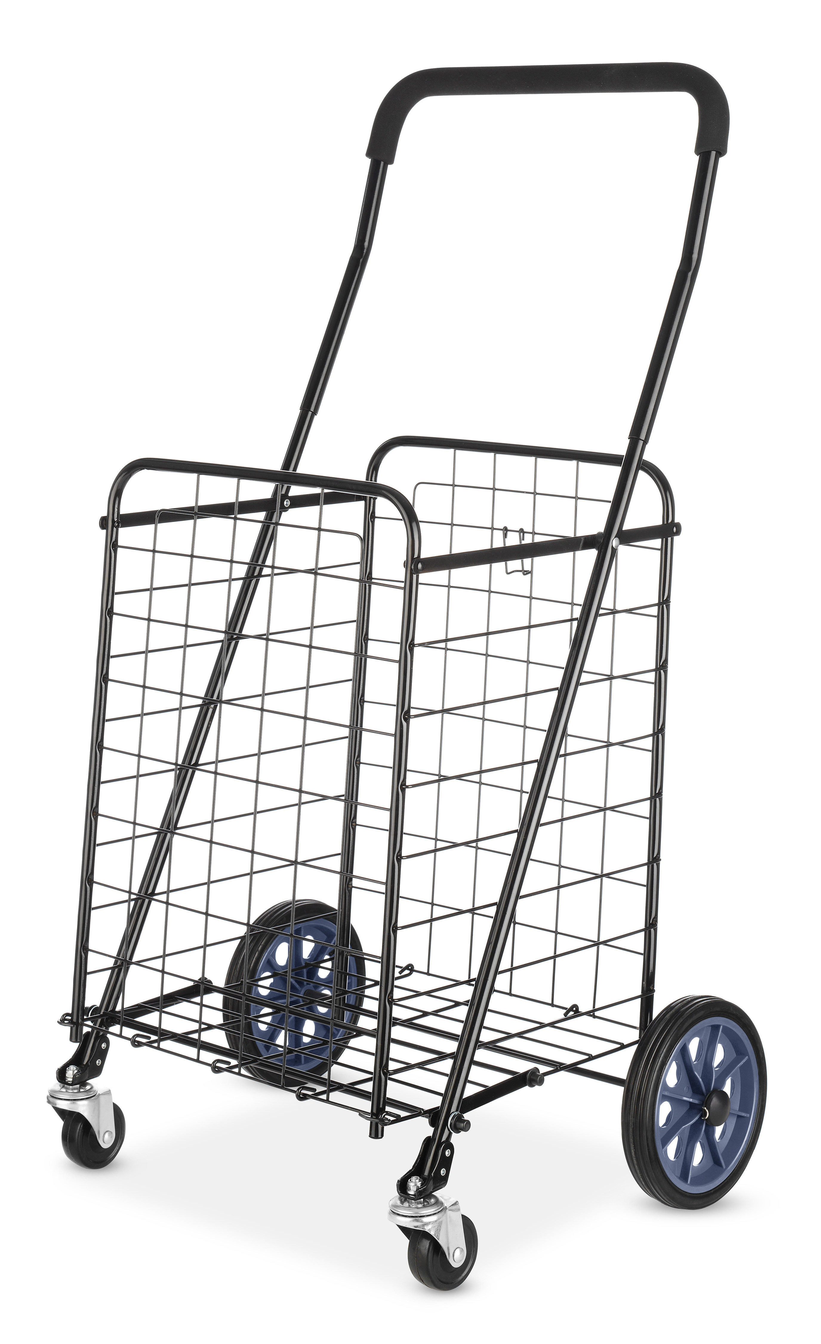Mainstays Metal 1 Compartment Rolling Metal Shopping Utility Cart Black: Before You Add to Cart