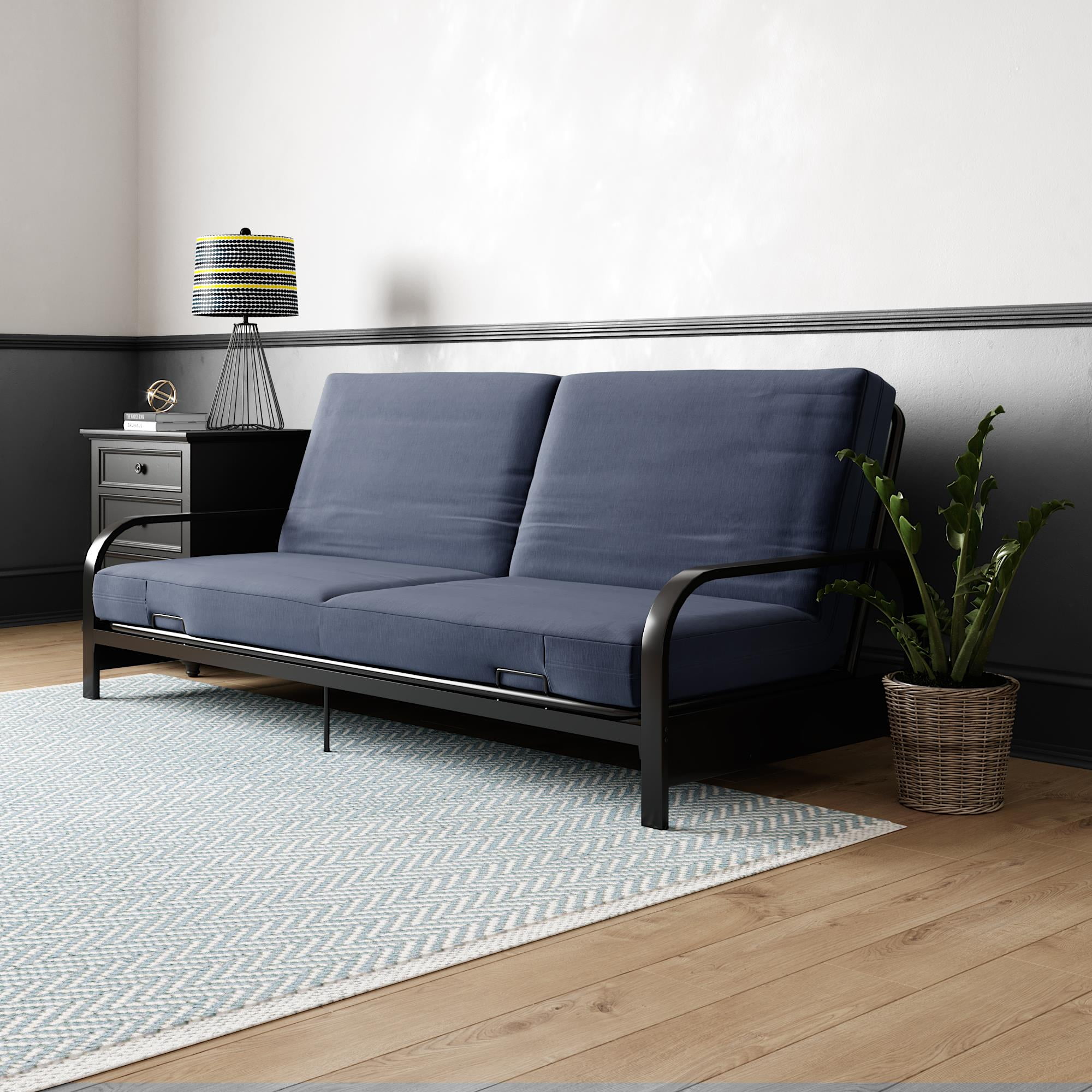 Mainstays metal arm futon black metal frame discount