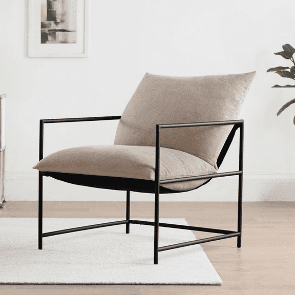 Mainstays Metal Framed Sling Accent Chair, Oatmeal