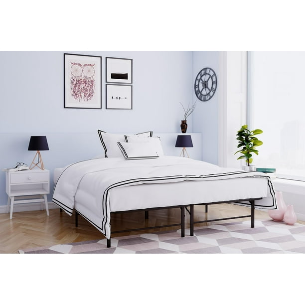 Mainstays Metal Platform Bed Frame and Mattress Foundation, Black