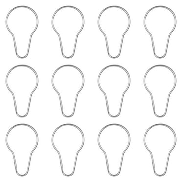 Mainstays Metal Shower Rings, Set of 12, In Chrome