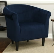 Mainstays Microfiber Bucket Accent Chair, Navy Blue