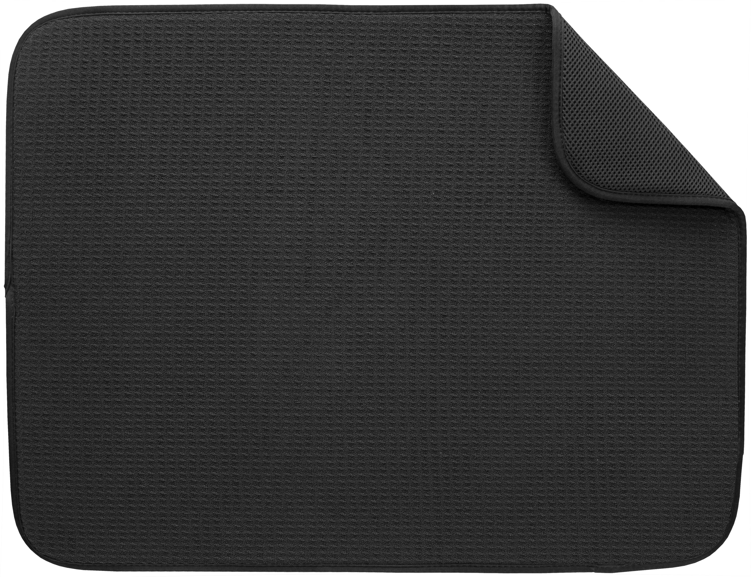 Harman Luxe Plush Microfibre Dish Drying Mat (15x20, Black
