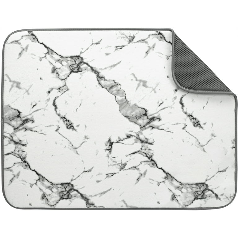 Mainstays Microfiber Dish Drying Mat Marble 