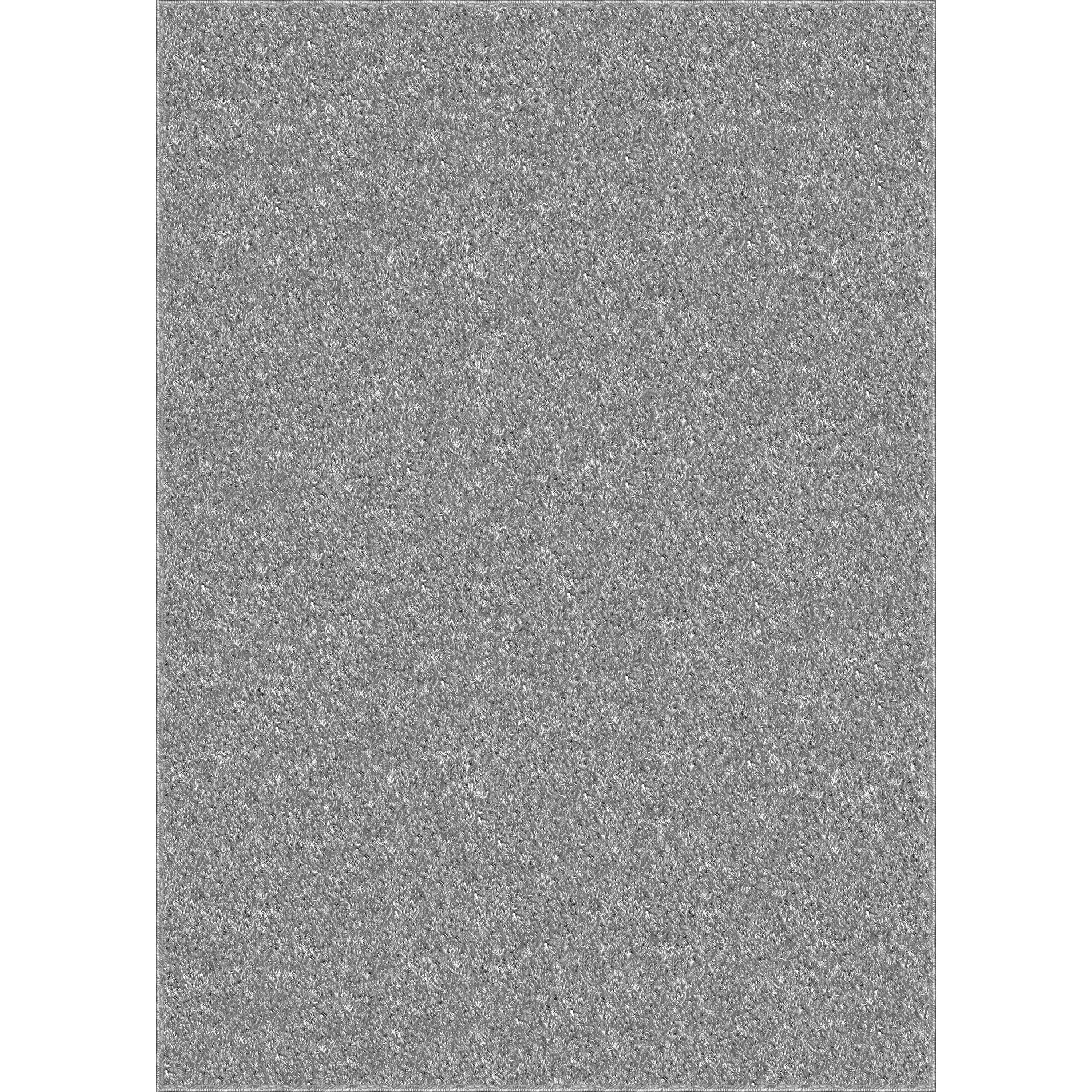 Mainstays 5' x 7' Gray Microfiber Plush Shag Area Rug – Soft, Durable Indoor Rug for Living Room, Bedroom, or Dining Room