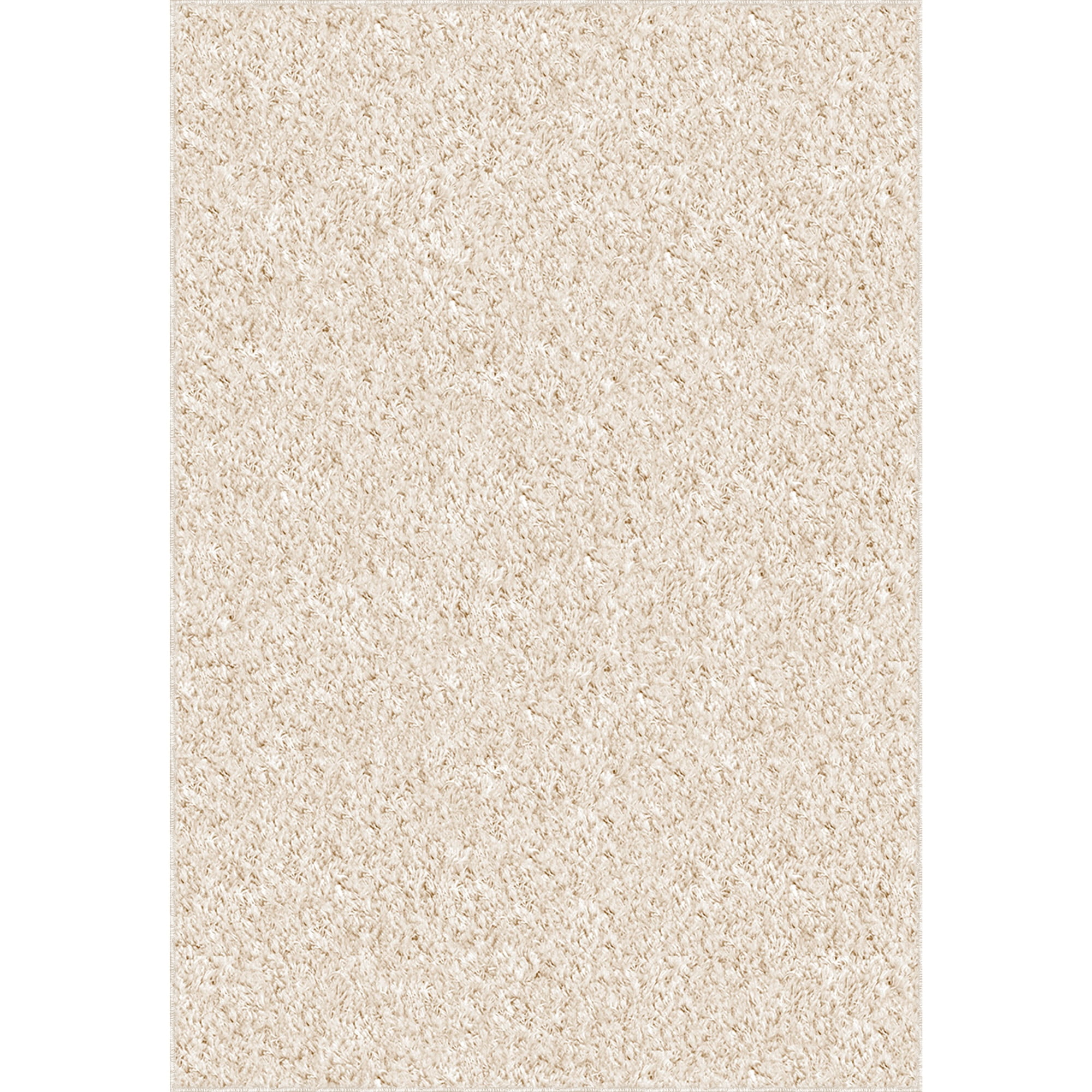 Mainstays Microfiber Plush Shag Area Rug, Ivory, 31.5" x 45"