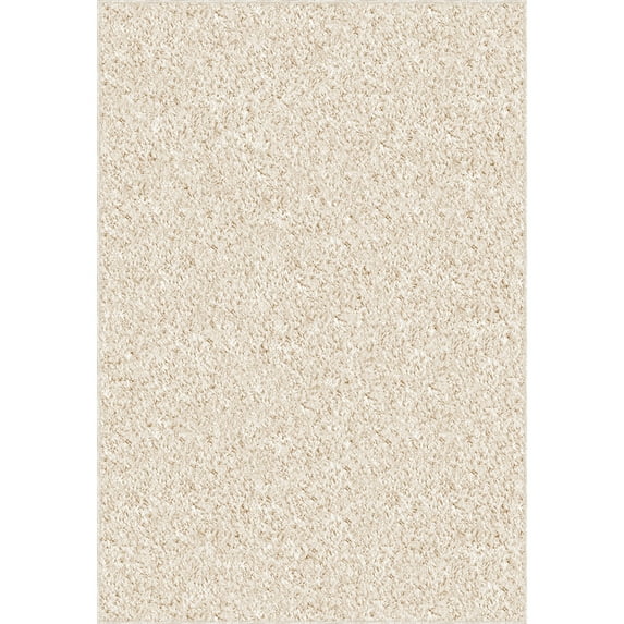 Mainstays Microfiber Plush Shag Area Rug, Ivory, 31.5" x 45"