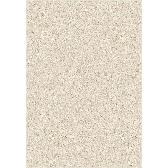 Mainstays Microfiber Plush Shag Area Rug, Ivory, 31.5" x 45"