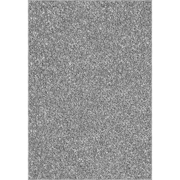 Mainstays 31"x45" Gray Microfiber Plush Shag Scatter Area Rug Soft, Durable Indoor Rug for Living Room, Bedroom, or Dining Room