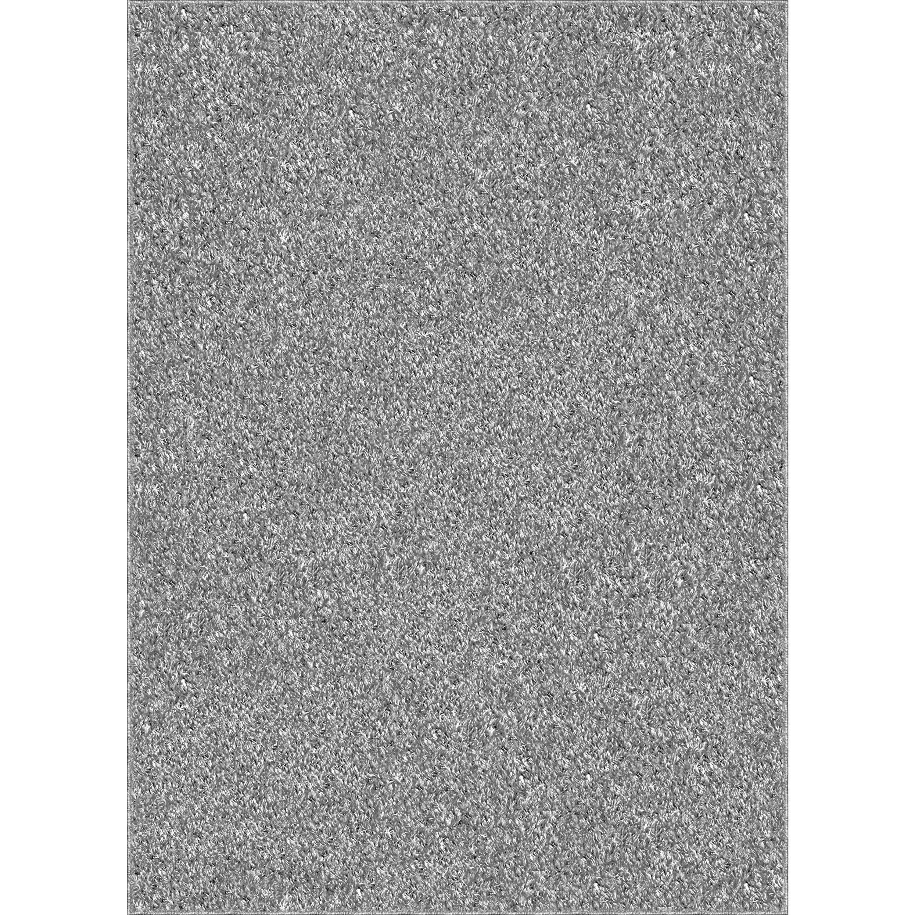 Alfombra shag de microfibra Mainstays de 47"x65" gris – alfombra de interior suave y duradera para sala, dormitorio o comedor