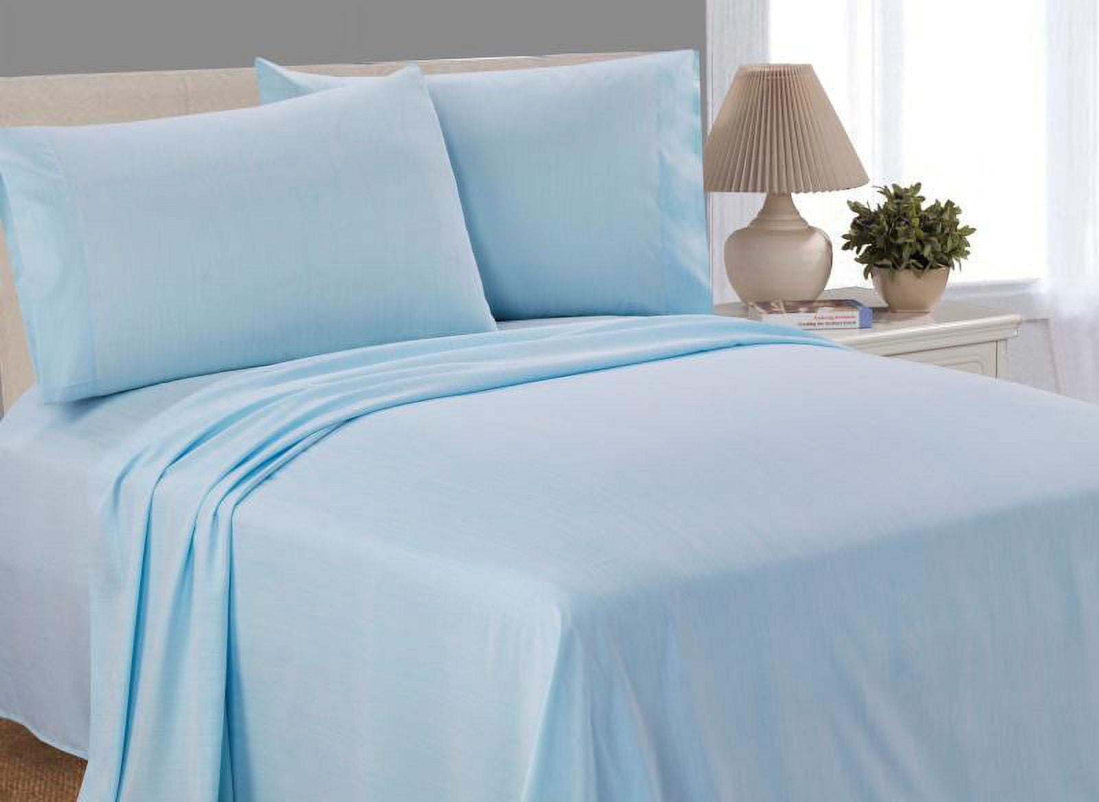 Mainstays Microfiber Sheet Set, Queen, Aqua Stria