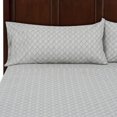 thumbnail image 1 of Mainstays Microfiber Sheet Set, Queen, Grey Quatrefoil, 1 of 2