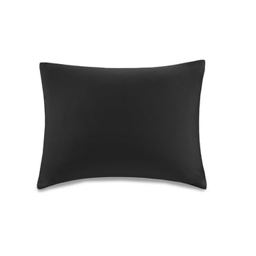 Mainstays Microfiber Travel Pillowcase Cover, Black, Zipper Closure, 15"x20", Designed for all ages