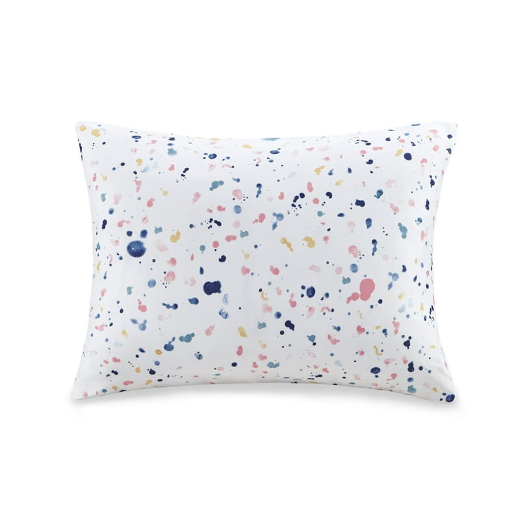 Mainstays Microfiber Travel Pillow Cover, Polka Dots, Zipper