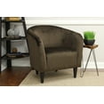 thumbnail image 1 of Mainstays Microfiber Tub Accent Chair, Chocolate Brown, 1 of 6