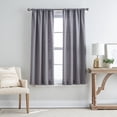 thumbnail image 1 of Mainstays Microsculpt Floral Rod Pocket Curtain Panels, Set of 2, Grey Flannel, 37" W x 63" L, 1 of 6