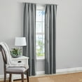 thumbnail image 1 of Mainstays Microsculpt Floral Rod Pocket Curtain Panels, Set of 2, Grey Flannel, 37" W x 84" L, 1 of 6