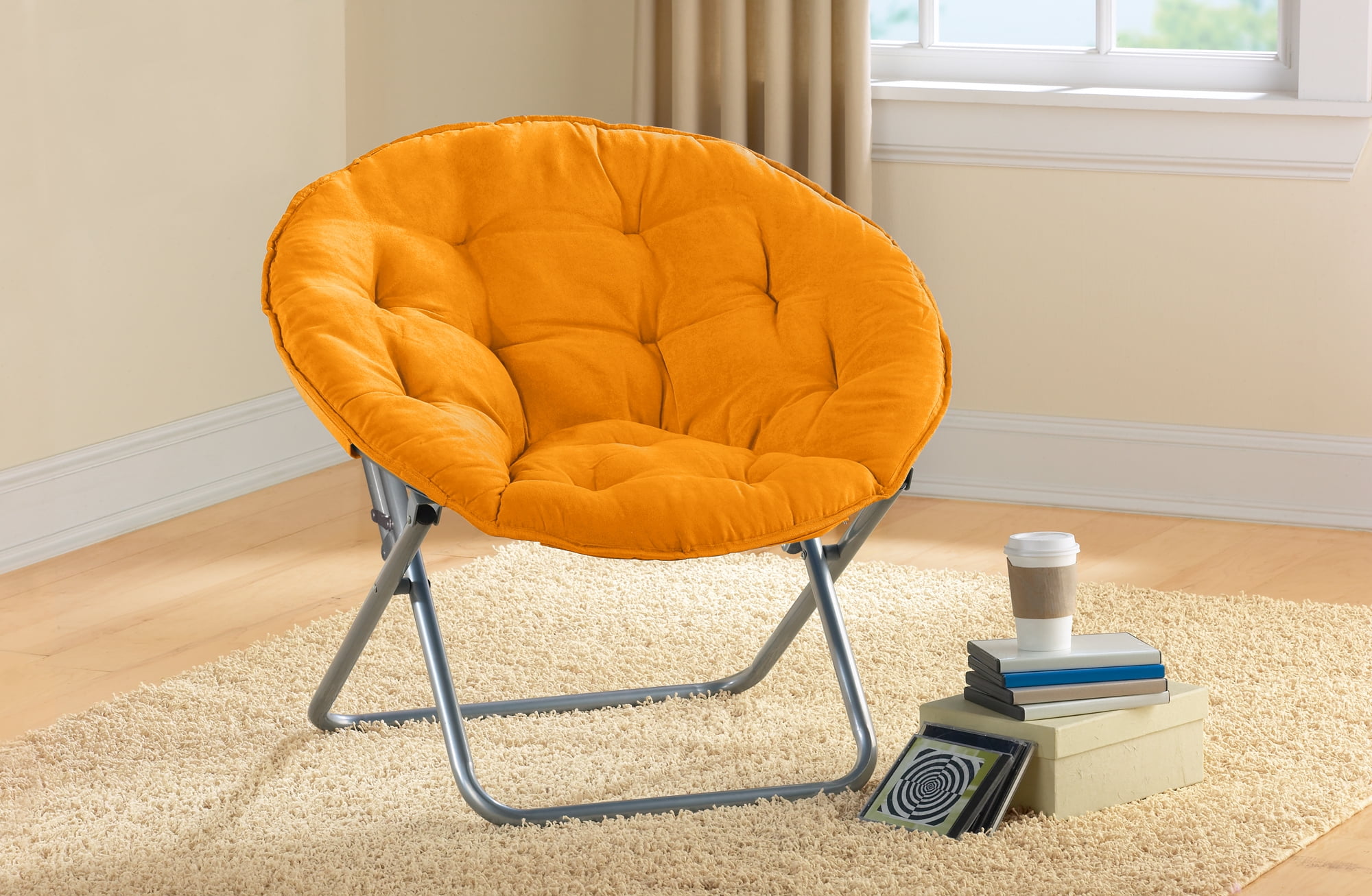 Mainstays Microsuede Saucer Chair, Available in Multiple Colors