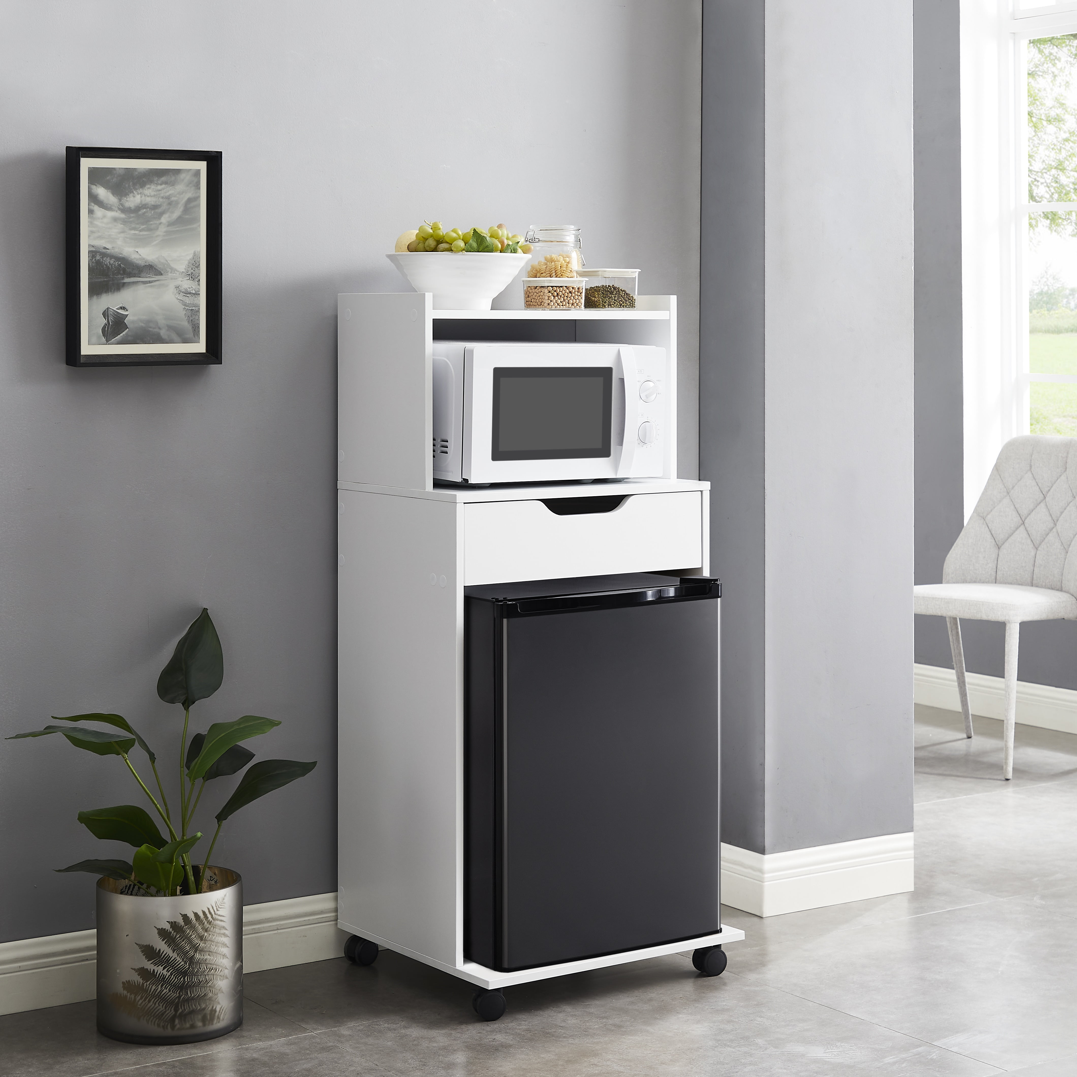Dorm fridge and microwave stand deals