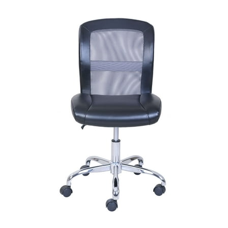 Mainstays Mid-Back, Vinyl Mesh Task Office Chair, Black and Gray