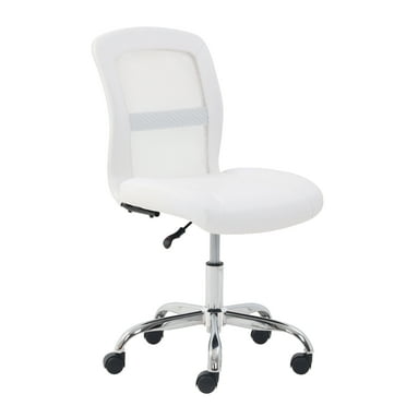 Mainstays Mid-Back, Vinyl Mesh Task Office Chair, White