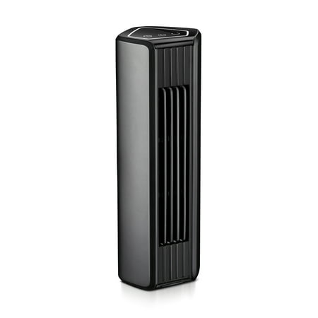 Mainstays Mini 12" Tower Fan with Oscillation and Timer, 3 Speeds, Personal Table Fan in vertical or horizontal use