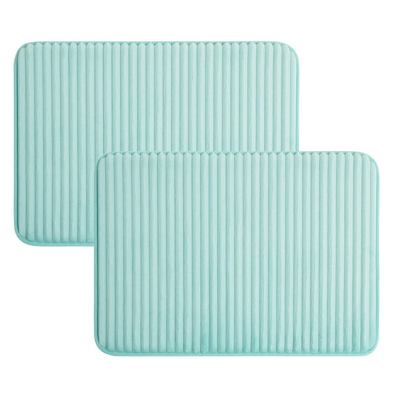 Mainstays Mint 2-Piece Performance Foam 17"x 24" Bath Rug Set
