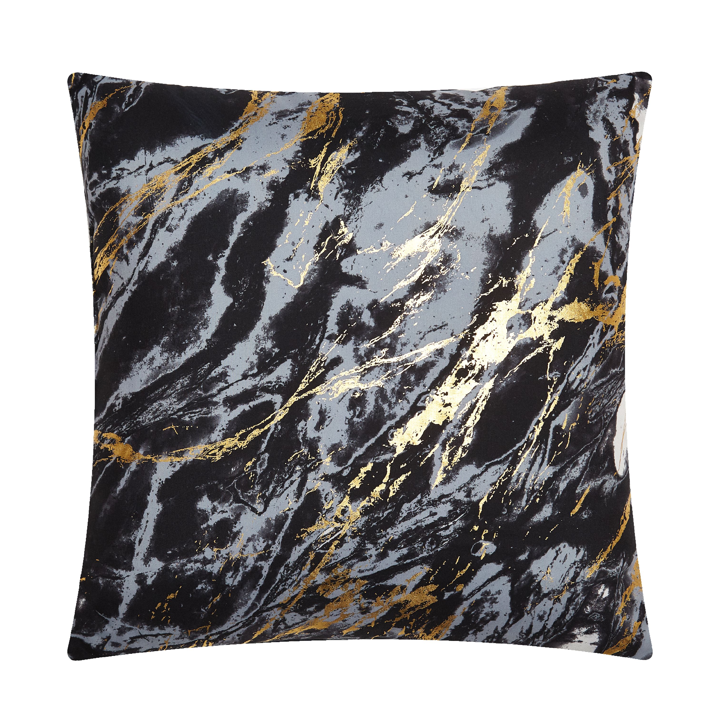 Mainstays Mint Marble Gold Foil Decorative Throw Pillow, 17" x 17