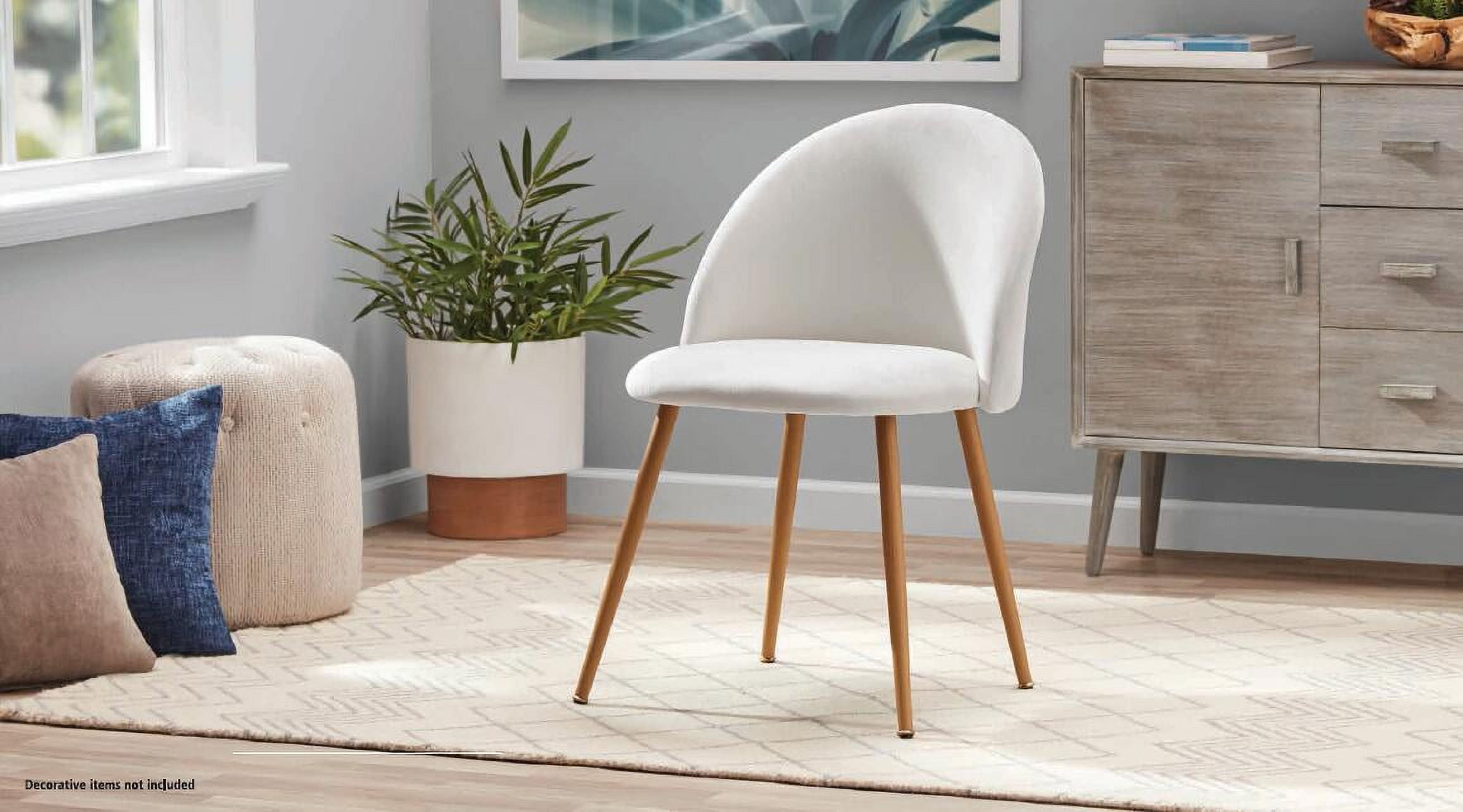 Mainstays Modern Accent Chair Cream White Walmart