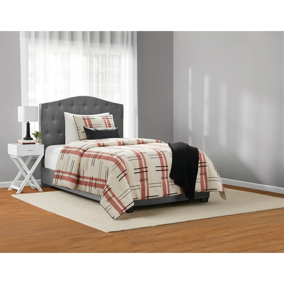 Mainstays Modern Dash 4-Piece Red Canyon Comforter Set, Twin/Twin XL